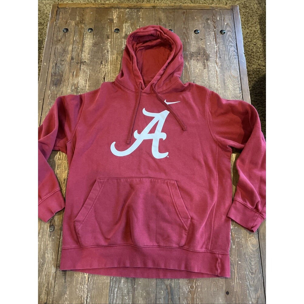 Nike Alabama Crimson Tide Script A Hoodie Sweatshirt Men’s Large Red Fleece
